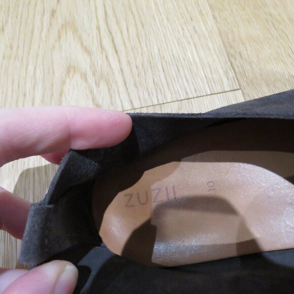 ZUZII FOOTWEAR Oxford Lace Up Barefoot Minimalist Shoes Carbon Dark Gray Suede - Picture 13 of 13